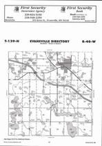 Evansville Township, Bah Lakes, Olson Lake, Davidson Lake, Directory Map, Douglas County 2006